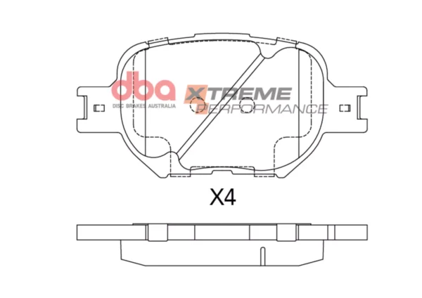 DBA Brake Pads Xtreme Performance — Rear — Front Axle for Toyota Altezza GXE10 / Altezza SXE10 – DB1431XP — brake part photo DBA Brake Pads Xtreme Performance — Rear — Front Axle for Toyota Altezza GXE10 / Altezza SXE10 – DB1431XP — brake part photo