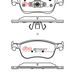 DBA Brake Pads Street Performance — Front Axle for Ford Fiesta (Mk8) – DB15149SP — brake part photo