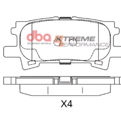 DBA Brake Pads Xtreme Performance — Front — Rear Axle for Lexus RX300 / RX350 – DB1518XP — brake part photo