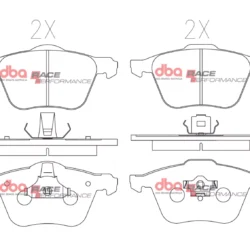 DBA Brake Pads Race Performance — Front Axle for Volvo S60 (Mk1) / S60 (Mk1) T5 – DB1658RP — brake part photo