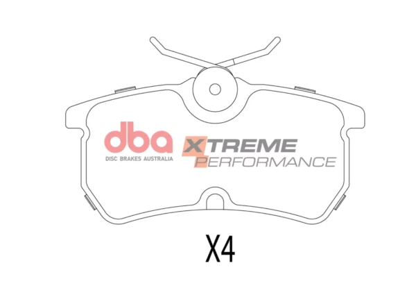 DBA Brake Pads Xtreme Performance — Rear Axle for Ford Fiesta (Mk6) / Fiesta (Mk7) – DB1759XP — brake part photo