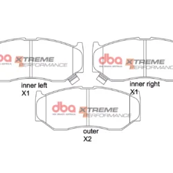 DBA Brake Pads Xtreme Performance — Front Axle for Suzuki Swift – DB1818XP — brake part photo