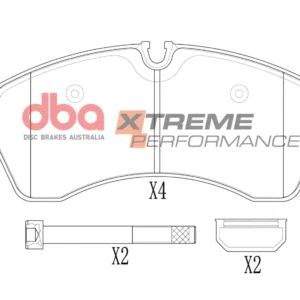 DBA Brake Pads Xtreme Performance — Front Axle for Mercedes-Benz Sprinter 211D / Sprinter 214D – DB1974XP — brake part photo