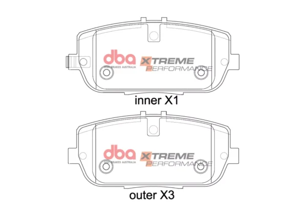 DBA Brake Kit - 4000 Series T3 Slotted & Xtreme Performance Brake Pads (2x DBA42951S + DB2064XP) — Rear Axle for Mazda MX5 (Mk3) (NC) – DBA42951S-2064XP — brake part photo