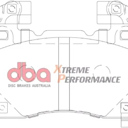 DBA Brake Pads Xtreme Performance — Front Axle for Chevrolet Camaro (6th Gen) SS / Tesla Model S – DB2358AXP — brake part photo