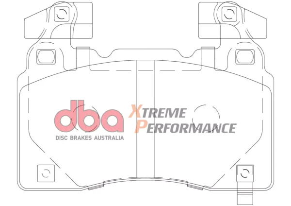DBA Brake Pads Xtreme Performance — Front Axle for Chevrolet Camaro (6th Gen) SS / Tesla Model S – DB2358AXP — brake part photo