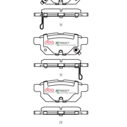 DBA Brake Pads Street Performance — Rear for Suzuki SX4 S-Cross / Swift – DB2364SP — brake part photo