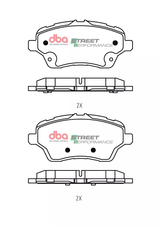 DBA Brake Pads Street Performance — Front Axle for Ford B-Max / Fiesta (Mk7) – DB2382SP — brake part photo