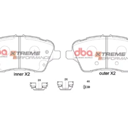 DBA Brake Pads Xtreme Performance — Front Axle for Ford B-Max / Fiesta (Mk7) – DB2382XP 2 DBA Brake Pads Xtreme Performance — Front Axle for Ford B-Max / Fiesta (Mk7) – DB2382XP DBA Brake Pads Xtreme Performance — Front Axle for Ford B-Max / Fiesta (Mk7) – DB2382XP — brake part photo