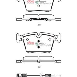 DBA Brake Pads Street Performance — Rear for Mercedes-Benz C-Class (W205) C160 / C-Class (W205) C180 – DB2404SP — brake part photo