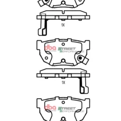 DBA Brake Pads Street Performance — Rear for Nissan 200SX (S13) / 200SX (S14) – DB325SP — brake part photo