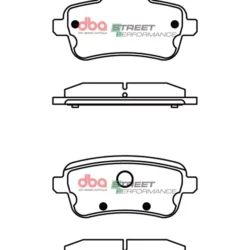 DBA Brake Pads Street Performance — Rear for Mercedes-Benz A-Class (W176) A45 AMG / CLA Shooting Brake (X117) CLA45 AMG – DB8880SP — brake part photo