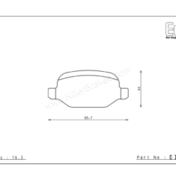 Endless Abarth 500 Rear Brake Pads – EIP115 6 Endless Abarth 500 Rear Brake Pads – EIP115 Endless Abarth 500 Rear Brake Pads – EIP115