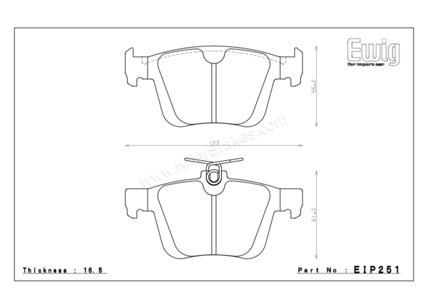 Endless Audi A3 8V Rear Brake Pads – EIP251 1 Endless Audi A3 8V Rear Brake Pads – EIP251 Endless Audi A3 8V Rear Brake Pads – EIP251