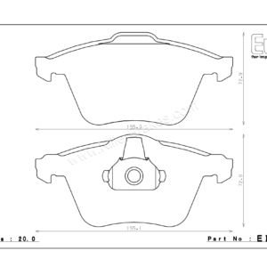 Endless Volkswagen Scirocco Gen 3 137,138 Front Brake Pads – EIP205