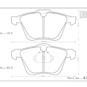 Endless Volvo V70 Front Brake Pads – EIP220