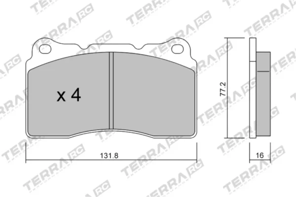 Terra Performance Race Brake Pads for Subaru Impreza WRX STi / Cadillac STS Performance Package J56 – TP10411RC 3 Terra Performance Race Brake Pads for Subaru Impreza WRX STi / Cadillac STS Performance Package J56 – TP10411RC Terra Performance Race Brake Pads for Subaru Impreza WRX STi / Cadillac STS Performance Package J56 – TP10411RC — brake part photo