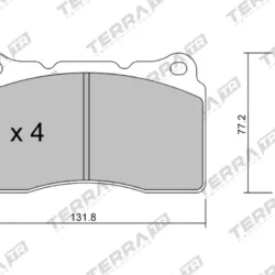 Terra Performance Track Days Brake Pads for Subaru Impreza WRX STi / Cadillac STS Performance Package J56 – TP10411TR 7 Terra Performance Track Days Brake Pads for Subaru Impreza WRX STi / Cadillac STS Performance Package J56 – TP10411TR Terra Performance Track Days Brake Pads for Subaru Impreza WRX STi / Cadillac STS Performance Package J56 – TP10411TR — additional product view