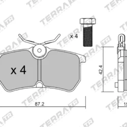 Terra Performance Track Days Rear Brake Pads for Ford Focus Mk1 / Ariel Atom 4 – TP11280TR 7 Terra Performance Track Days Rear Brake Pads for Ford Focus Mk1 / Ariel Atom 4 – TP11280TR Terra Performance Track Days Rear Brake Pads for Ford Focus Mk1 / Ariel Atom 4 – TP11280TR — additional product view