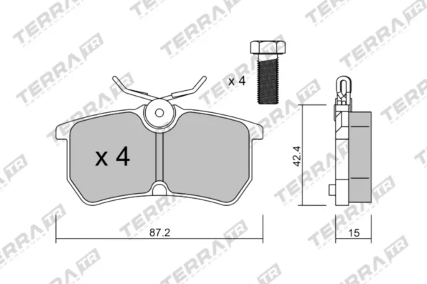 Terra Performance Track Days Rear Brake Pads for Ford Focus Mk1 / Ariel Atom 4 – TP11280TR 3 Terra Performance Track Days Rear Brake Pads for Ford Focus Mk1 / Ariel Atom 4 – TP11280TR Terra Performance Track Days Rear Brake Pads for Ford Focus Mk1 / Ariel Atom 4 – TP11280TR — brake part photo
