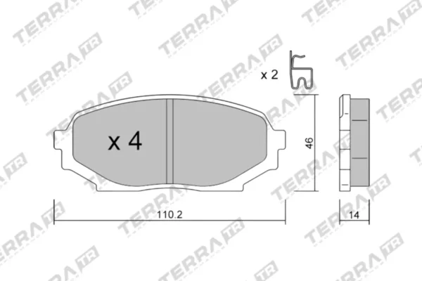 Terra Performance Track Days Front Brake Pads for Mazda MX5 (Mk1) (NA) – TP13410TR 3 Terra Performance Track Days Front Brake Pads for Mazda MX5 (Mk1) (NA) – TP13410TR Terra Performance Track Days Front Brake Pads for Mazda MX5 (Mk1) (NA) – TP13410TR — brake part photo