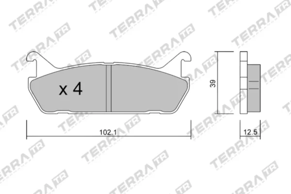 Terra Performance Track Days Rear Brake Pads for Mazda 323 / Suzuki Baleno – TP13470TR — brake part photo