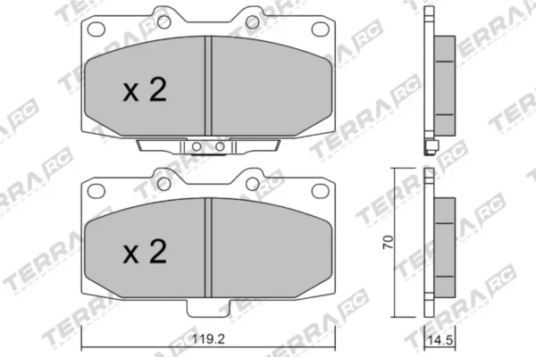 Terra Performance Race Front Brake Pads for Nissan 300ZX Z32 / Mitsubishi 3000 GTO – TP14340RC — brake part photo