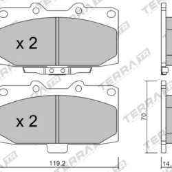 Terra Performance Track Days Front Brake Pads for Nissan 300ZX Z32 / Mitsubishi 3000 GTO – TP14340TR 9 Terra Performance Track Days Front Brake Pads for Nissan 300ZX Z32 / Mitsubishi 3000 GTO – TP14340TR Terra Performance Track Days Front Brake Pads for Nissan 300ZX Z32 / Mitsubishi 3000 GTO – TP14340TR — additional product view