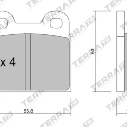 Terra Performance Track Days Brake Pads for Alfa Romeo 75 / Alfa Romeo Giulietta (116) – TP1561TR — additional product view