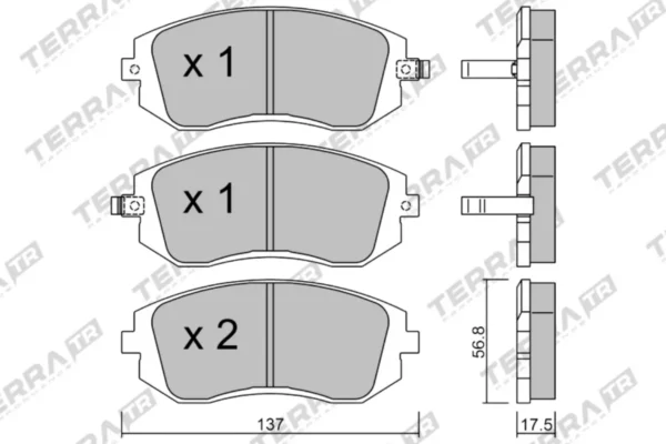 Terra Performance Track Days Front Brake Pads for Subaru XV / Subaru Impreza – TP16980TR 3 Terra Performance Track Days Front Brake Pads for Subaru XV / Subaru Impreza – TP16980TR Terra Performance Track Days Front Brake Pads for Subaru XV / Subaru Impreza – TP16980TR — brake part photo