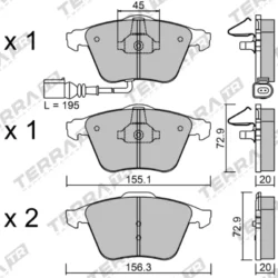 Terra Performance Track Days Front Brake Pads for Audi S3 8P PR-1ZK / VW Golf R Mk6 – TP18454TR 7 Terra Performance Track Days Front Brake Pads for Audi S3 8P PR-1ZK / VW Golf R Mk6 – TP18454TR Terra Performance Track Days Front Brake Pads for Audi S3 8P PR-1ZK / VW Golf R Mk6 – TP18454TR — additional product view