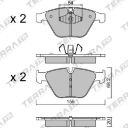 Terra Performance Track Days Front Brake Pads for BMW X1 (E84) / BMW 3 Series (E90) 320 – TP18726TR 5 Terra Performance Track Days Front Brake Pads for BMW X1 (E84) / BMW 3 Series (E90) 320 – TP18726TR Terra Performance Track Days Front Brake Pads for BMW X1 (E84) / BMW 3 Series (E90) 320 – TP18726TR — additional product view
