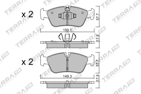 Terra Performance Track Days Front Brake Pads for BMW 1 Series (E87) 120 / BMW 3 Series (E90) 318 – TP21180TR — brake part photo