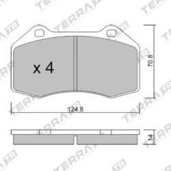 Terra Performance Track Days Front Brake Pads for Mazda MX5 RF / Abarth 124 Spider – TP21513TR 7 Terra Performance Track Days Front Brake Pads for Mazda MX5 RF / Abarth 124 Spider – TP21513TR Terra Performance Track Days Front Brake Pads for Mazda MX5 RF / Abarth 124 Spider – TP21513TR — additional product view