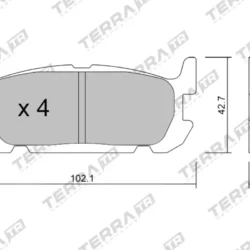 Terra Performance Track Days Rear Brake Pads for Mazda MX5 (Mk2) (NB) Sport – TP24000TR 7 Terra Performance Track Days Rear Brake Pads for Mazda MX5 (Mk2) (NB) Sport – TP24000TR Terra Performance Track Days Rear Brake Pads for Mazda MX5 (Mk2) (NB) Sport – TP24000TR — additional product view