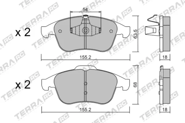 Terra Performance Race Front Brake Pads for Renault Scenic (3rd Gen) / Renault Grand Scenic Mk3 – TP26072RC 2 Terra Performance Race Front Brake Pads for Renault Scenic (3rd Gen) / Renault Grand Scenic Mk3 – TP26072RC Terra Performance Race Front Brake Pads for Renault Scenic (3rd Gen) / Renault Grand Scenic Mk3 – TP26072RC — brake part photo