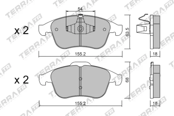Terra Performance Track Days Front Brake Pads for Renault Scenic (3rd Gen) / Renault Grand Scenic Mk3 – TP26072TR 2 Terra Performance Track Days Front Brake Pads for Renault Scenic (3rd Gen) / Renault Grand Scenic Mk3 – TP26072TR Terra Performance Track Days Front Brake Pads for Renault Scenic (3rd Gen) / Renault Grand Scenic Mk3 – TP26072TR — brake part photo