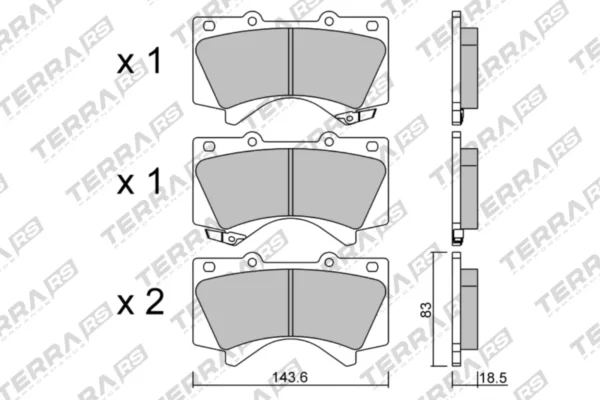 Terra Performance Road Sport Front Brake Pads for Toyota Landcruiser 200 series / Toyota Sequoia – TP26610RS 3 Terra Performance Road Sport Front Brake Pads for Toyota Landcruiser 200 series / Toyota Sequoia – TP26610RS Terra Performance Road Sport Front Brake Pads for Toyota Landcruiser 200 series / Toyota Sequoia – TP26610RS — brake part photo