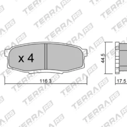 Terra Performance Road Sport Rear Brake Pads for Toyota Landcruiser 200 series / Toyota Sequoia – TP26640RS 7 Terra Performance Road Sport Rear Brake Pads for Toyota Landcruiser 200 series / Toyota Sequoia – TP26640RS Terra Performance Road Sport Rear Brake Pads for Toyota Landcruiser 200 series / Toyota Sequoia – TP26640RS — additional product view