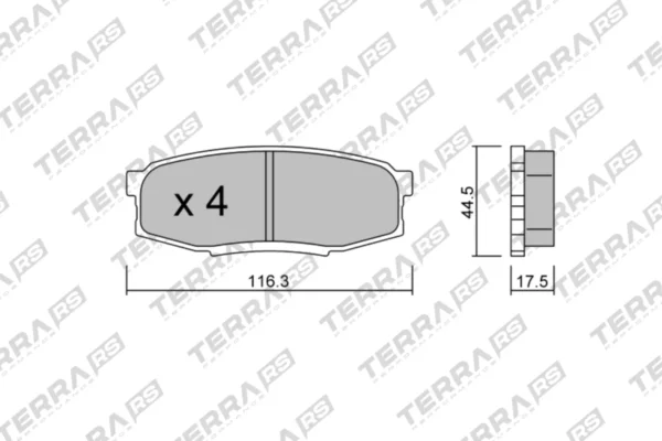Terra Performance Road Sport Rear Brake Pads for Toyota Landcruiser 200 series / Toyota Sequoia – TP26640RS 3 Terra Performance Road Sport Rear Brake Pads for Toyota Landcruiser 200 series / Toyota Sequoia – TP26640RS Terra Performance Road Sport Rear Brake Pads for Toyota Landcruiser 200 series / Toyota Sequoia – TP26640RS — brake part photo
