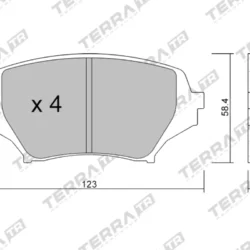 Terra Performance Track Days Front Brake Pads for Mazda MX5 (Mk3) (NC) – TP28110TR — additional product view