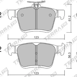 Terra Performance Track Days Rear Brake Pads for VW Golf Mk7 / Audi A3 8V – TP30510TR — additional product view