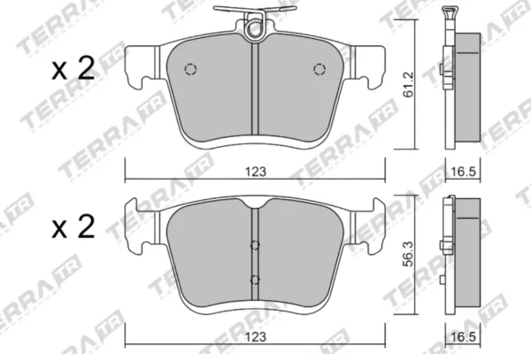Terra Performance Track Days Rear Brake Pads for VW Golf Mk7 / Audi A3 8V – TP30510TR — brake part photo