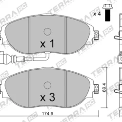 Terra Performance Race Front Brake Pads for Audi Q3 quattro F3 / Škoda Kodiaq – TP30540RC 9 Terra Performance Race Front Brake Pads for Audi Q3 quattro F3 / Škoda Kodiaq – TP30540RC Terra Performance Race Front Brake Pads for Audi Q3 quattro F3 / Škoda Kodiaq – TP30540RC — additional product view