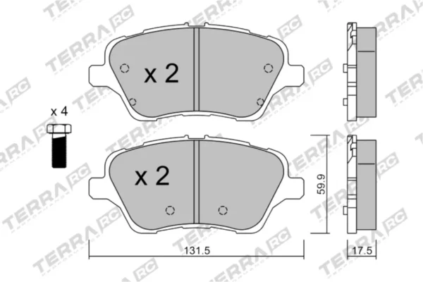 Terra Performance Race Front Brake Pads for Ford Fiesta Mk8 / Ford Fiesta Active – TP31260RC 3 Terra Performance Race Front Brake Pads for Ford Fiesta Mk8 / Ford Fiesta Active – TP31260RC Terra Performance Race Front Brake Pads for Ford Fiesta Mk8 / Ford Fiesta Active – TP31260RC — brake part photo