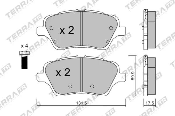 Terra Performance Track Days Front Brake Pads for Ford Fiesta Mk8 / Ford Fiesta Active – TP31260TR — brake part photo
