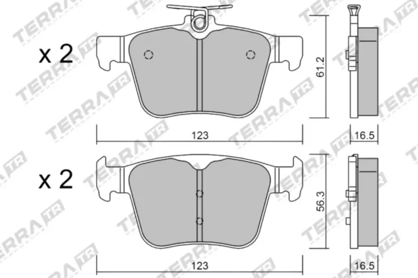 Terra Performance Track Days Rear Brake Pads for Audi Q3 quattro F3 / Škoda Kodiaq – TP31410TR 3 Terra Performance Track Days Rear Brake Pads for Audi Q3 quattro F3 / Škoda Kodiaq – TP31410TR Terra Performance Track Days Rear Brake Pads for Audi Q3 quattro F3 / Škoda Kodiaq – TP31410TR — brake part photo