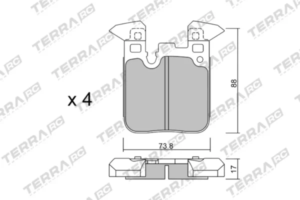 Terra Performance Race Rear Brake Pads for BMW 1 Series (F20) 116 / BMW 1 Series (F21) 116 – TP32700RC 3 Terra Performance Race Rear Brake Pads for BMW 1 Series (F20) 116 / BMW 1 Series (F21) 116 – TP32700RC Terra Performance Race Rear Brake Pads for BMW 1 Series (F20) 116 / BMW 1 Series (F21) 116 – TP32700RC — brake part photo