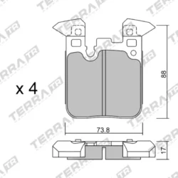 Terra Performance Track Days Rear Brake Pads for BMW 1 Series (F20) 116 / BMW 1 Series (F21) 116 – TP32700TR 7 Terra Performance Track Days Rear Brake Pads for BMW 1 Series (F20) 116 / BMW 1 Series (F21) 116 – TP32700TR Terra Performance Track Days Rear Brake Pads for BMW 1 Series (F20) 116 / BMW 1 Series (F21) 116 – TP32700TR — additional product view