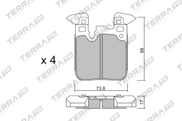 Terra Performance Track Days Rear Brake Pads for BMW 1 Series (F20) 116 / BMW 1 Series (F21) 116 – TP32700TR 3 Terra Performance Track Days Rear Brake Pads for BMW 1 Series (F20) 116 / BMW 1 Series (F21) 116 – TP32700TR Terra Performance Track Days Rear Brake Pads for BMW 1 Series (F20) 116 / BMW 1 Series (F21) 116 – TP32700TR — brake part photo
